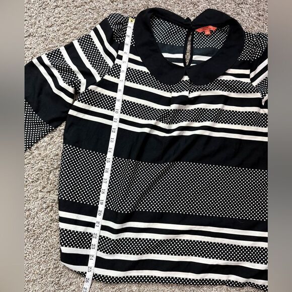 ModCloth Black & White Striped & Polka Dot Blouse - Picture 5 of 6